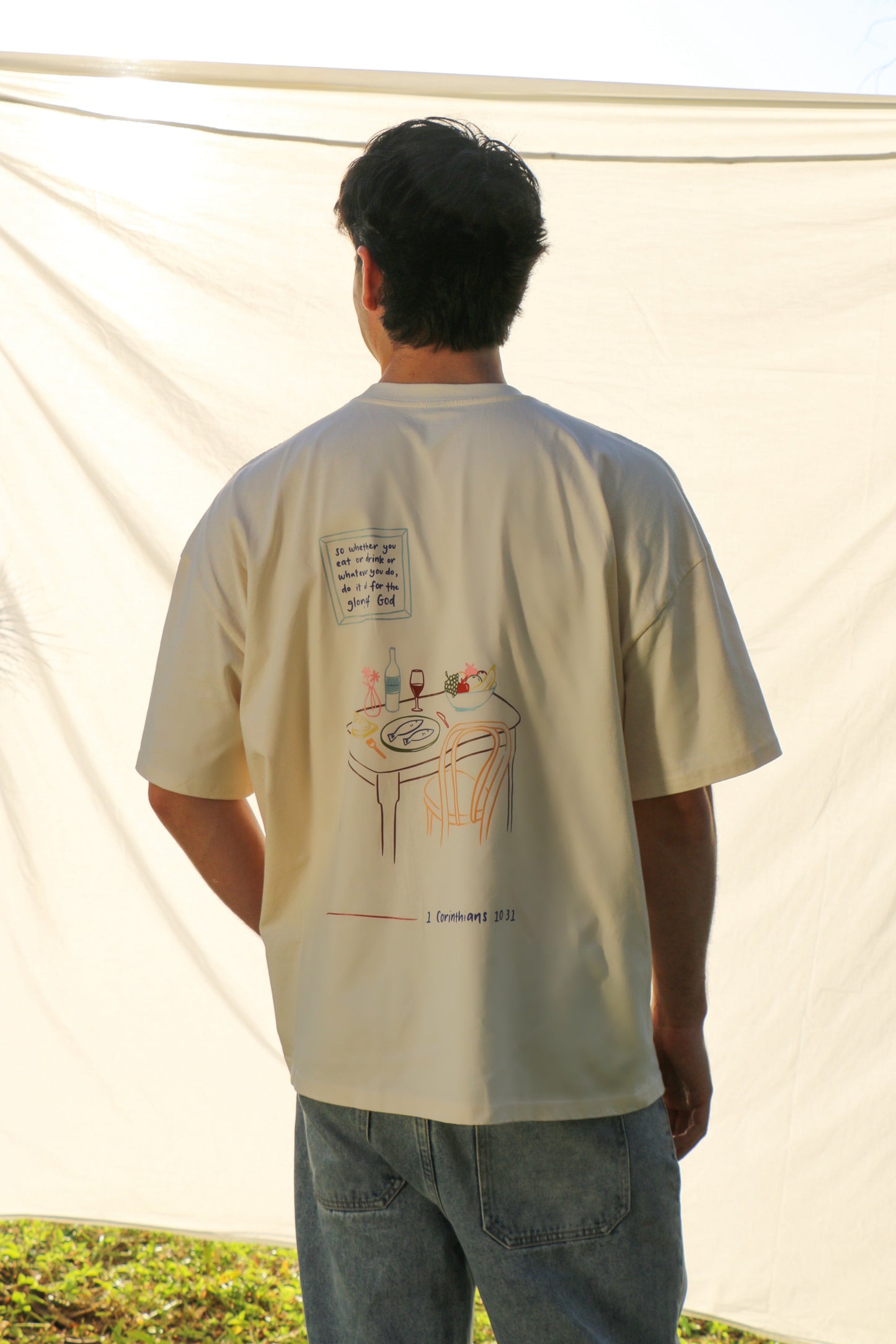 'For the Glory' Ecru Tee *PRE-ORDER*