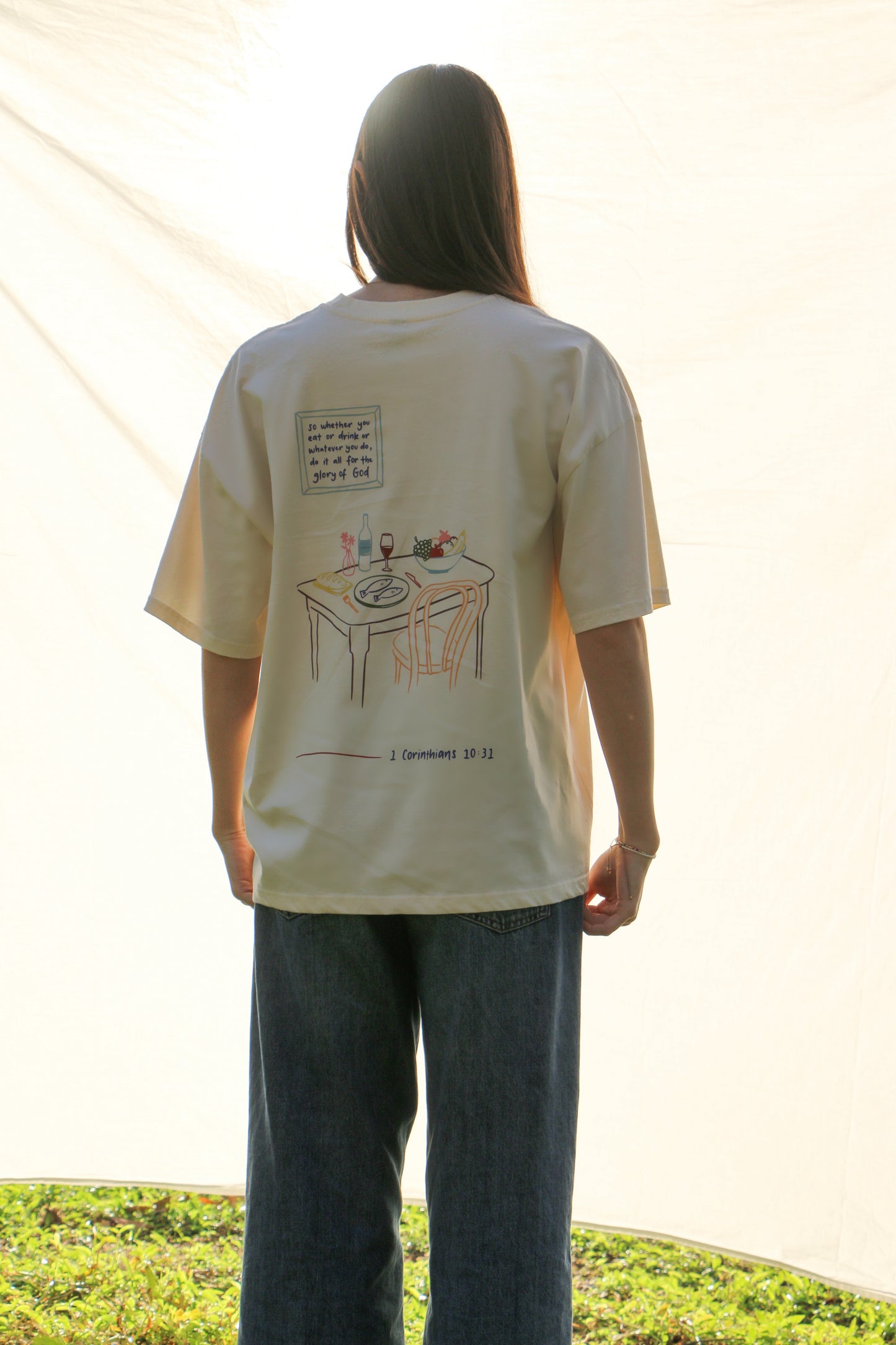 'For the Glory' Ecru Tee *PRE-ORDER*