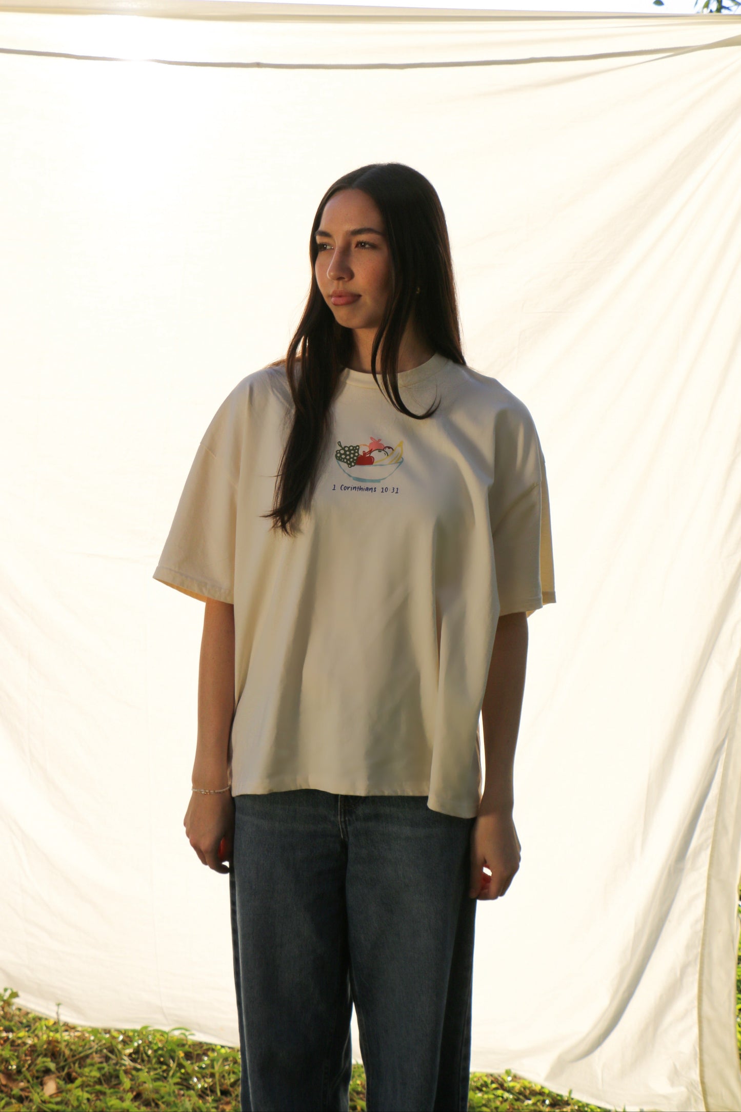 'For the Glory' Ecru T-Shirt