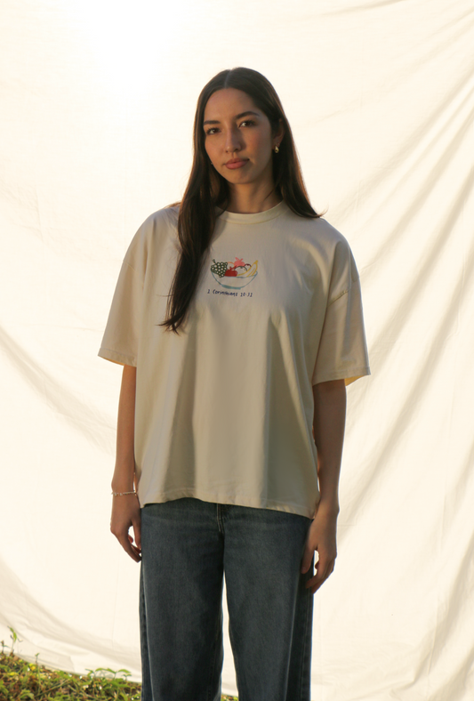 'For the Glory' Ecru Tee *PRE-ORDER*